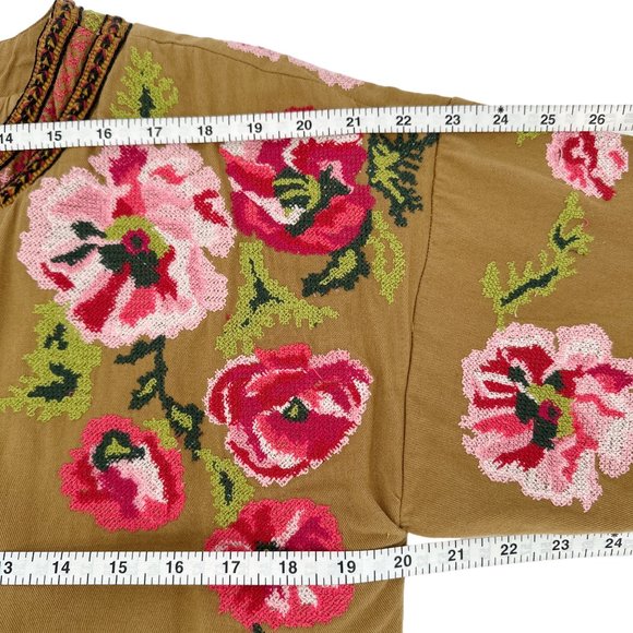 ANTHROPOLOGIE Needlepoint embroidered Bomber Jacket unworn - Picture 7 of 12